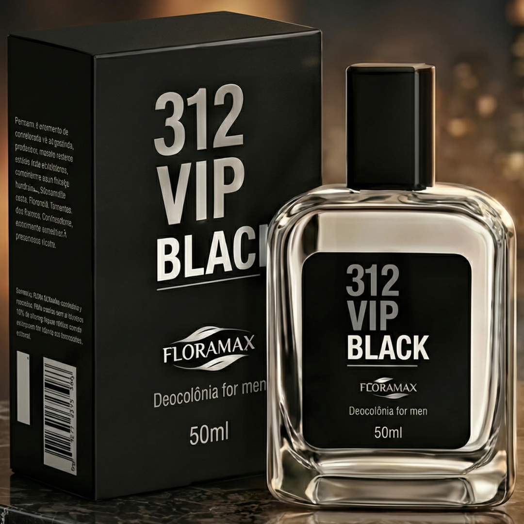 312 VIP BLACK - Deocolônia For Men 50ml | FLORAMAX