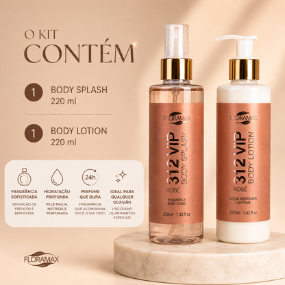 Kit 312 Vip Rosé - Body Splash + Body Lotion