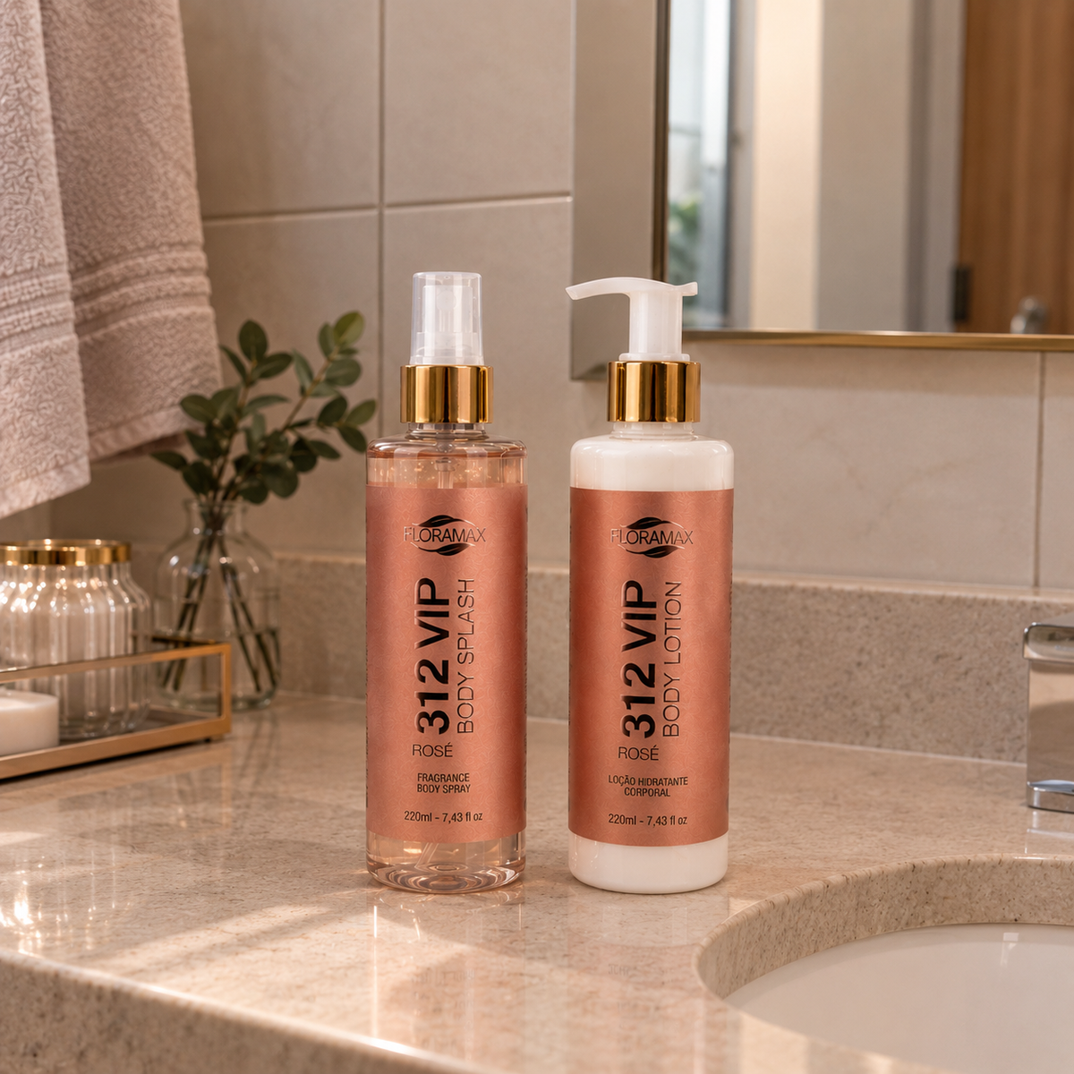 Kit 312 Vip Rosé - Body Splash + Body Lotion
