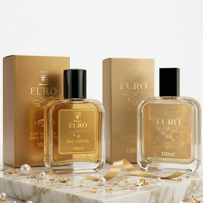 Kit Perfumes Euro - Masculino e Feminino -  100 ML