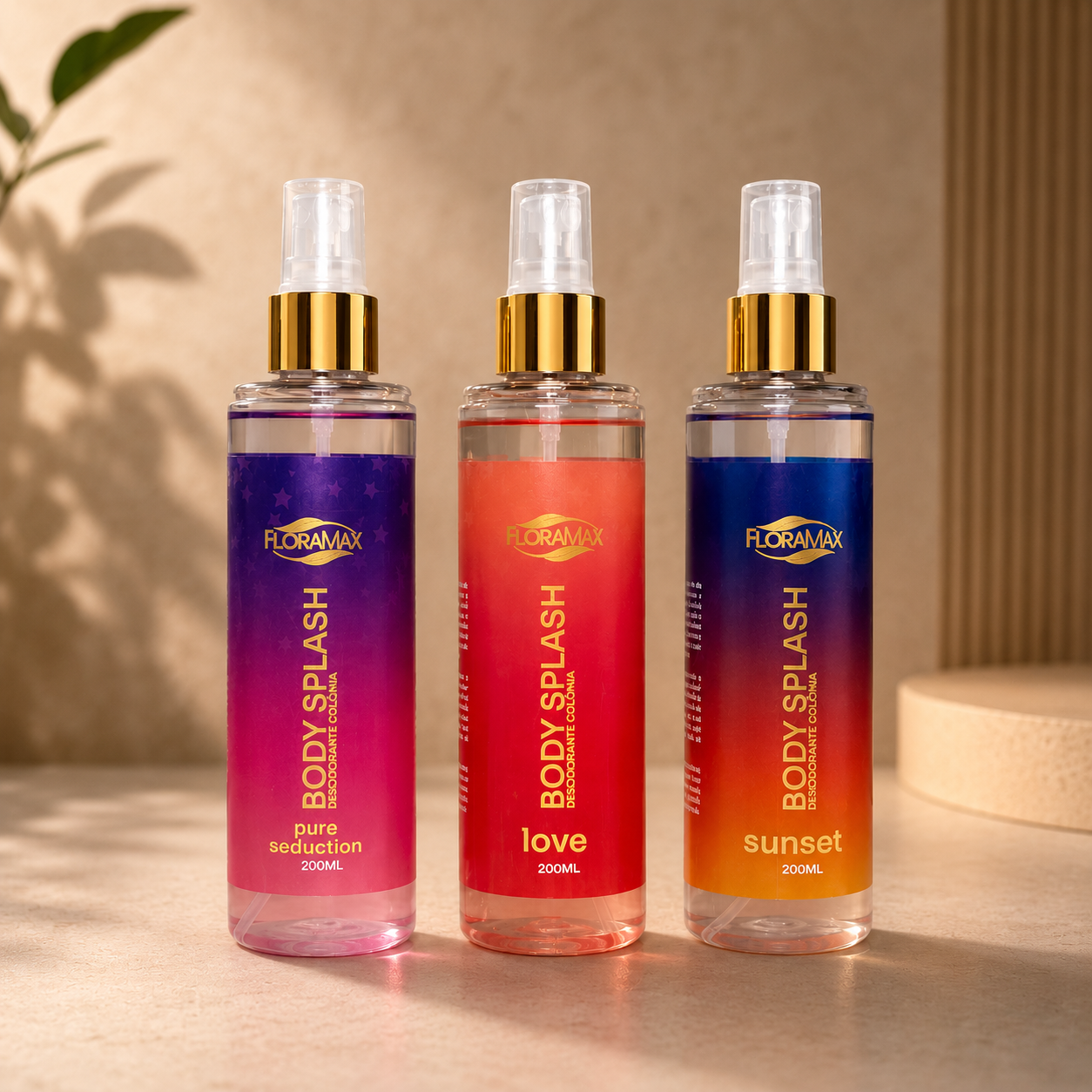 Kit Exclusivo - 3 Bodysplash - Sunset | Love | Pure-Seduction